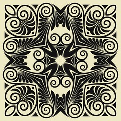 abstract symmetrical pattern traditional folk baroque medieval