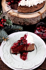 Black forest cherry  chocolate cheesecake