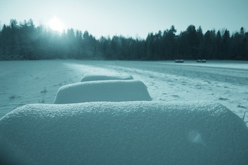 Winter landscape in Russia