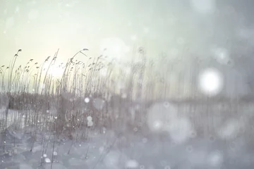 Crédence de cuisine en verre imprimé Hiver blurred background winter snow gloomy depression