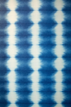 Hand dyed indigo fabric.