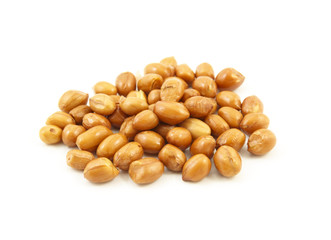 peanuts on white background