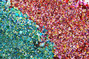 Surface coated with colorful sequins