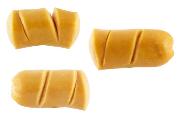 set of sausage isolated on white background