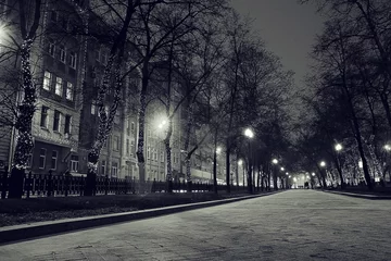 Cercles muraux Hiver photo de nuit d& 39 hiver