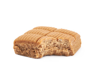 Toffee confection bar isolated