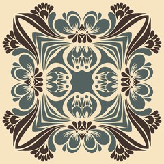abstract symmetrical pattern traditional folk baroque medieval