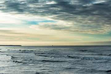 Cold day by Baltic sea.