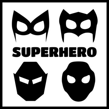 Super hero masks set.