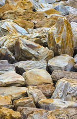bunch of wild stone rubble, marble, limestone, travertine