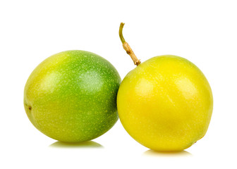 Passion fruit isolated on the white background
