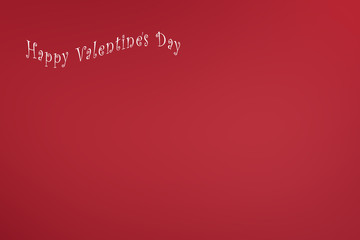 St.Valentines postcard with red background