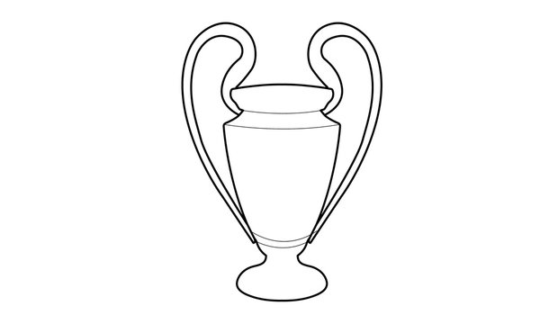 Pictogram - International Soccer League Trophy Outline Contour - Piktogramm  - Pokal, Henkelpott Stock Illustration | Adobe Stock