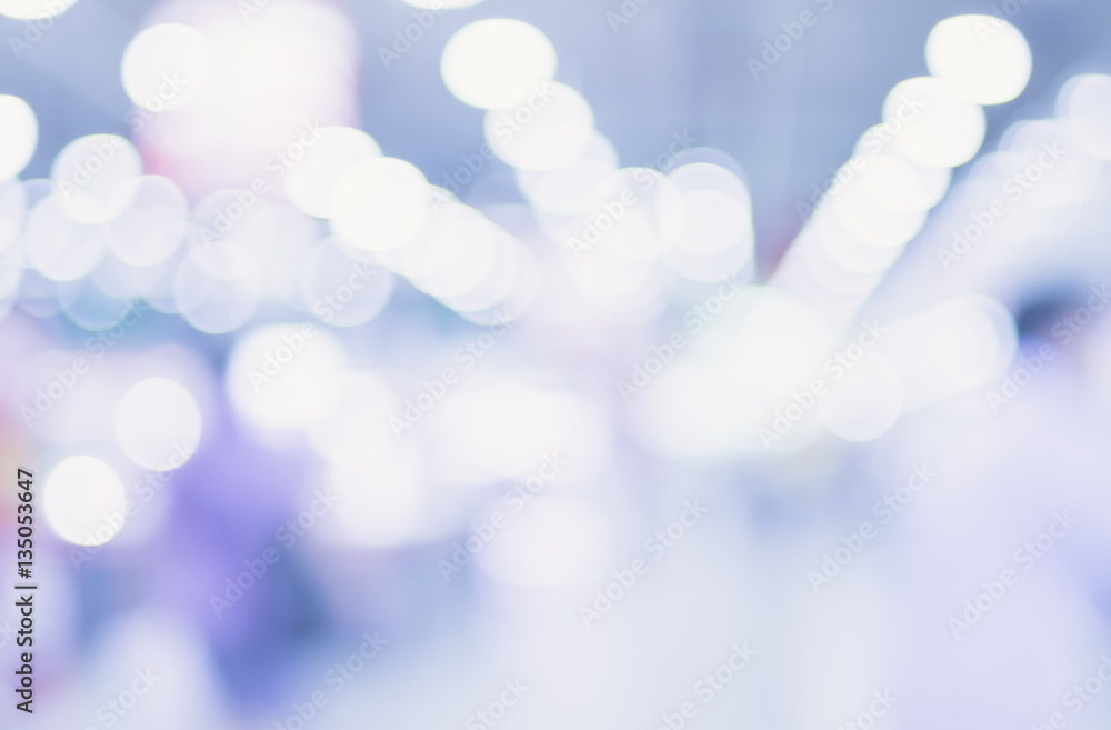 Poster blurred background,abstract bokeh light in cold tone