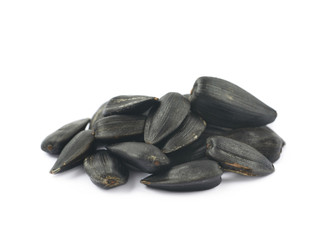 Pile of sunflowers seeds isolated