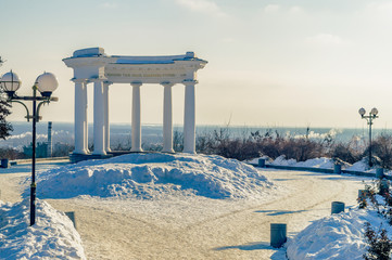 White Rotunda, Poltava, Ukraine. Іt was built on the spot, which during the battle of Poltava was...