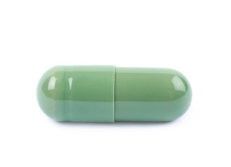 Single softgel capsule pill isolated