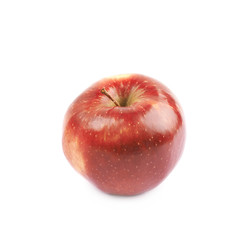 Single red ripe apple isolated