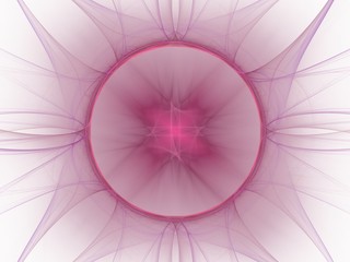 3d rendering with pink abstract fractal pattern