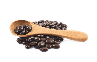 Fototapeta premium Pile of chocolate candies isolated