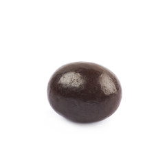 Single chocolate candy isolated