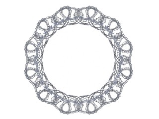 3d rendering with blue abstract fractal pattern