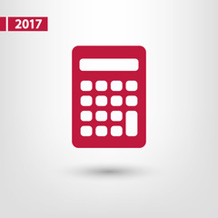 calculator icon, vector illustration. Flat design style