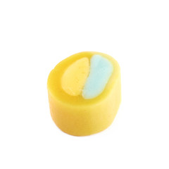 Single licorice candy isolated