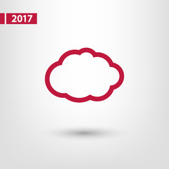  cloud icon, vector illustration. Flat design style