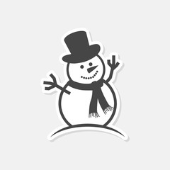 Snowman icon vector - Illustration