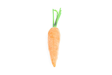 fresh carrots, baby carrot isolated on white background.