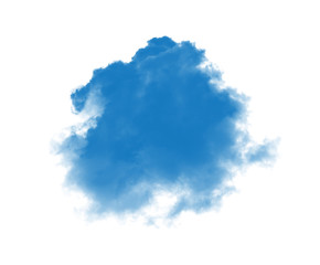 Fototapeta na wymiar blue smoke on a white background