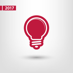 Light bulb  icon, vector illustration. Flat design style