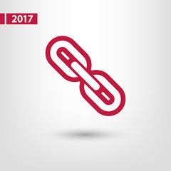 chain link  icon, vector illustration. Flat design style