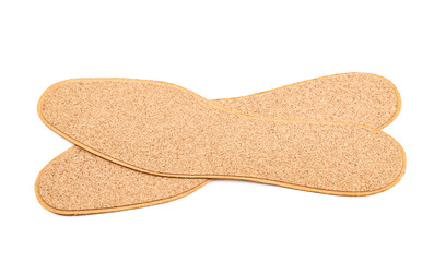 Pair of shoe insoles isolated