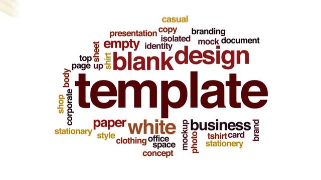Template animated word cloud, text design animation.