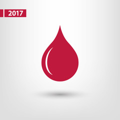 Fototapeta premium drop icon, vector illustration. Flat design style