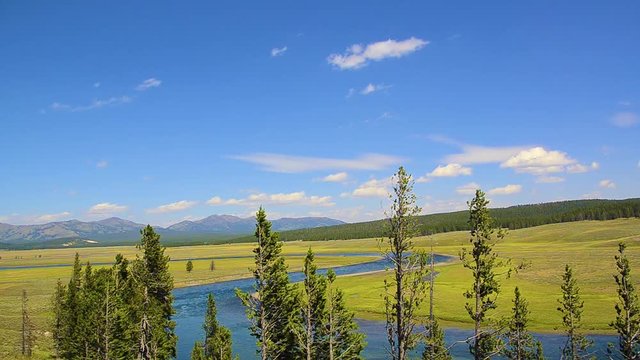 Hayden Valley in Yellowstone National Park. Camera Locked.