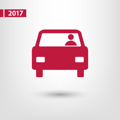 Car icon, vector illustration. Flat design style