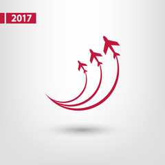Airplane symbols icon,  vector illustration. Flat design style