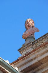 Obraz premium Cathedral of Volterra, detail of facade, Pisa, Tuscany, Italy