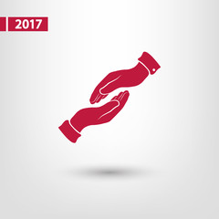 Help icon, vector illustration. Flat design style