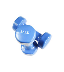 Dumbbells for fitness isolated on white background