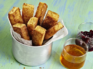 rustic golden french toast stick