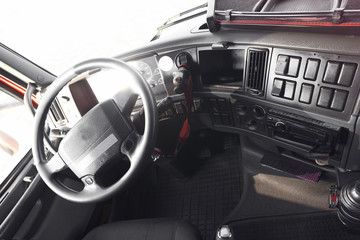 Cabin of big modern truck