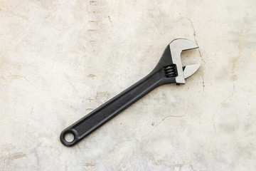 Tools on concrete background