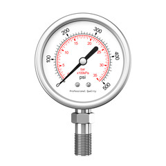Pressure Gauge Manometer. 3d Rendering