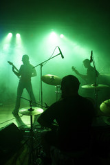 Fototapeta na wymiar Rock band on the stage