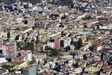Fototapeta na wymiar Napoli vista da castel Sant'Elmo
