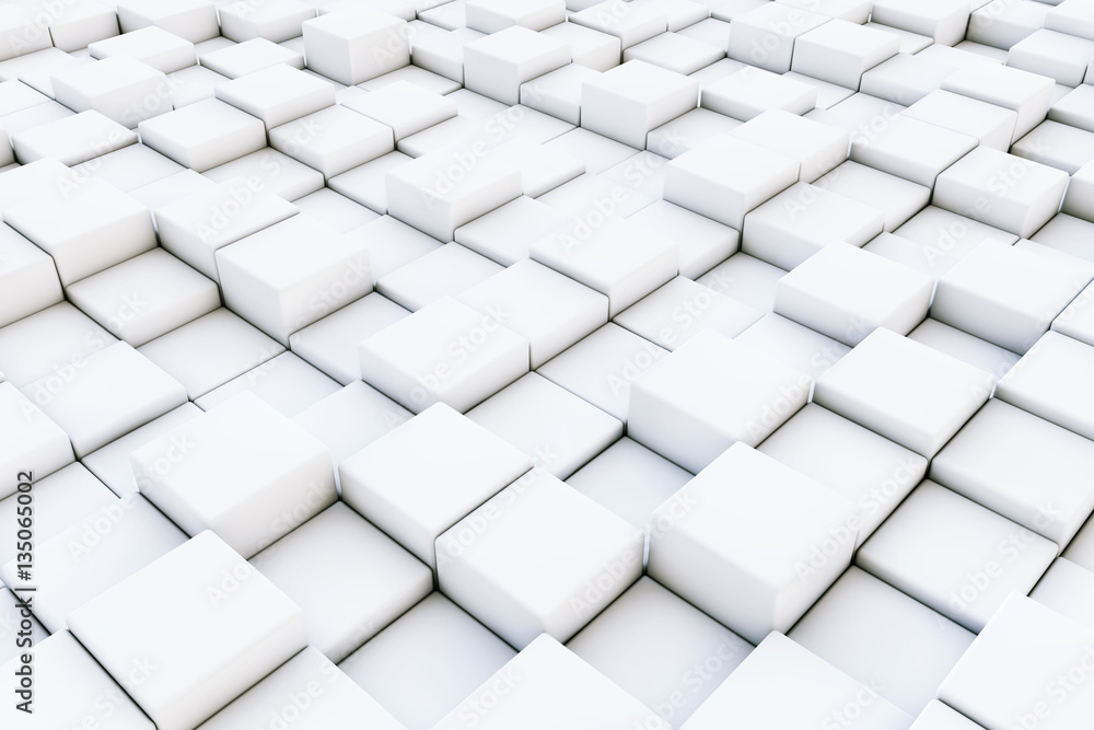Poster abstract cubes background. 3d rendering